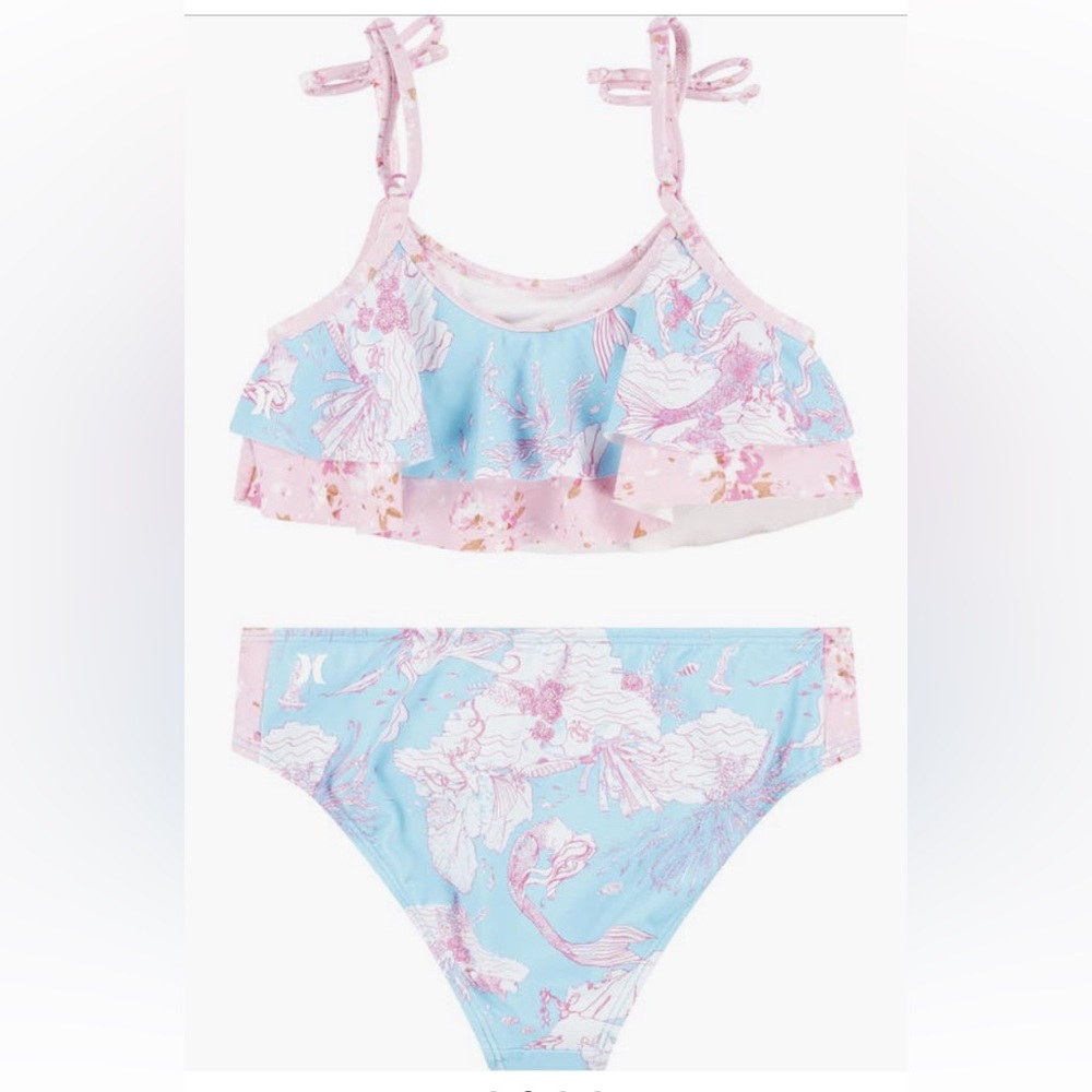 Hurley x LoveShackFancy Kids' Under the Sea Two-Piece Swimsuit Big Kid XL (16)